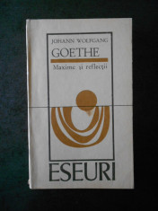 JOHANN WOLFGANG GOETHE - MAXIME SI REFLECTII foto