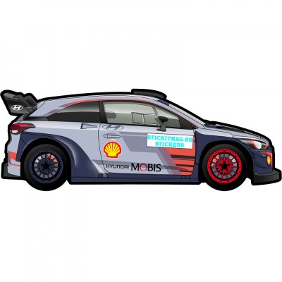 Sticker Hyundai Rally Car , Autocolant Auto Sportiv foto