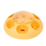 Castron pentru hranire lenta, Nunbell, cu 6 zone, din plastic, galben