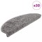 vidaXL Covorașe pentru scări, 30 buc., 65x21x4 cm, gri, semirotunde, mari