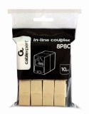 CUPLA RJ-45 GEMBIRD pt. cablu UTP, RJ-45 (M) x 2, plastic, 10 buc, &quot;TA-350-10&quot;