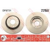 Set discuri frana fata TRW, Mazda 3 (Bm, Bn), 07.2013-, 3 Sedan (Bm , Bn ), 09.2013-, Cx-3 (Dk), 01.2015-, Fata; puntea fata