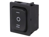 Comutator Rocker DP3T ON-OFF-ON 6A 250V Negru IP40