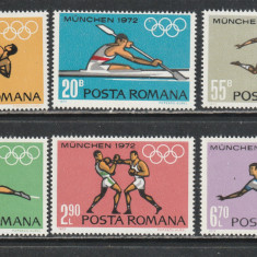 Romania 1972 - #787 Preolimpiada Munchen 6v MNH