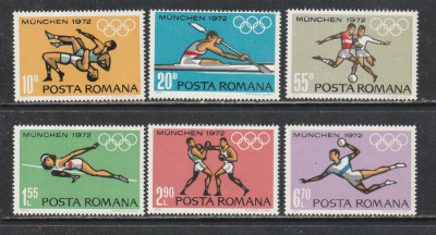 Romania 1972 - #787 Preolimpiada Munchen 6v MNH foto