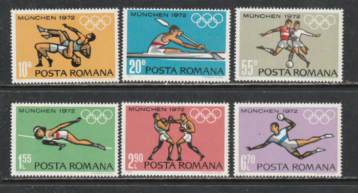 Romania 1972 - #787 Preolimpiada Munchen 6v MNH