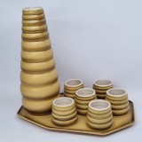 Serviciu romanesc RAR, de colectie, ceramica veche, vintage - FAIANTA SIGHISOARA