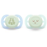 Philips Avent Ultrastart Night SCF075/08 0-2 m suzetă Boy 2 buc