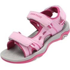 Sandale de vara pentru fetite, cu 3 catarame tip velcro, cu varf si calcai deschis, confortabile, antiderapante, ideale pentru plimbari, sport de vara