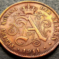 Moneda istorica 2 CENTIMES - BELGIA, anul 1911 *cod 2345 - DER BELGEN
