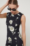 Desigual rochie culoarea negru, mini, mulată