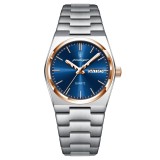 Cumpara ieftin Ceas barbatesc Poedagar CS1795, otel inoxidabil, argintiu-rose gold, cadran albastru