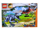 Setul de constructie Jurassic World cu elicopter de interventie si dinozaur 99009-2