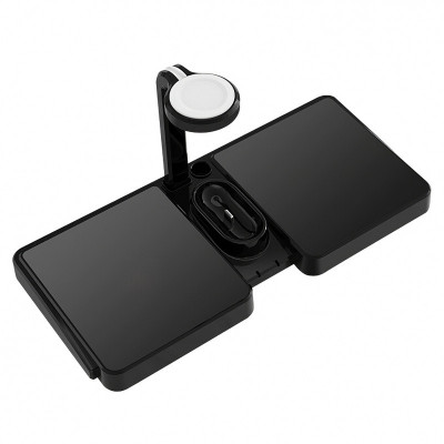 Incarcator Retea Wireless OEM, Pentru Apple iPhone / iWatch / AirPods, Quick Charge, 10W, 1 x USB, Negru foto