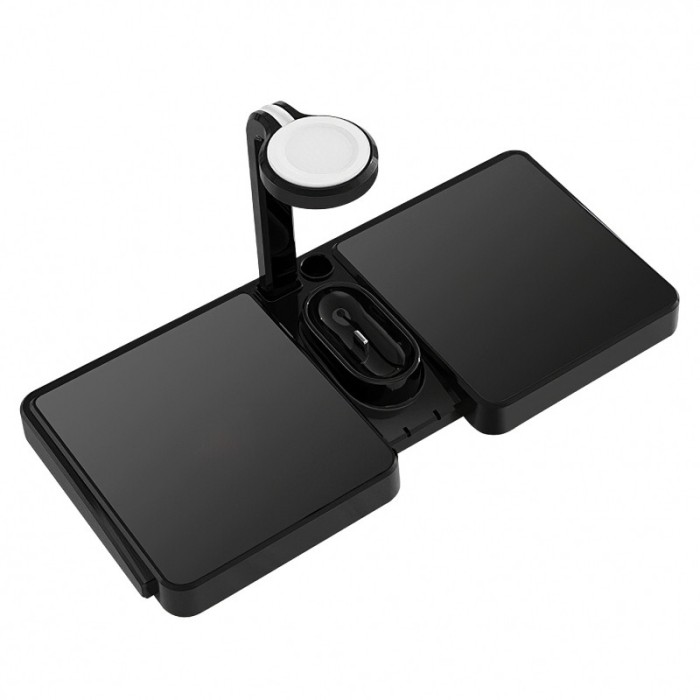 Incarcator Retea Wireless OEM, Pentru Apple iPhone / iWatch / AirPods, Quick Charge, 10W, 1 x USB, Negru