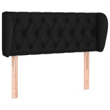 Cumpara ieftin Tablie de pat cu aripioare negru 103x23x78/88 cm textil