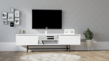 Cumpara ieftin Comoda TV, Asse Home, Tauber, 180 x 50 x 40 cm, pal melaminat, alb