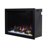 Art Flame Semineu Nepal 34 Incorporabil Negru din Metal 613*897*305