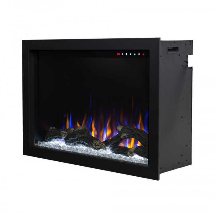 Art Flame Semineu Nepal 34 Incorporabil Negru din Metal 613*897*305