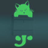 Cumpara ieftin Sticker fosforescent Cat glowing, Walplus