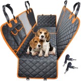 Husa auto de protectie bancheta pentru transport animale, Linomag&reg;, pentru caini si pisici, Impermeabila, Antialunecare, Negru, 147 x 137 cm