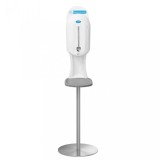 Cumpara ieftin Dozator Dezinfectant Lichid cu Senzor Limpio, 1000ml, ABS + Stand Inox, Antifurt, Antropicurare, Baterii, Universal