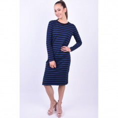 Rochie Bumbac Only Soffy Black Stripes Navy foto