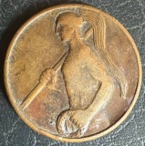 MEDALIE VECHE DIN BRONZ FOTBAL ,,FERENCZVAROSI TORNA CLUB&quot;/ 15,6 g si 30 mm.