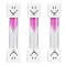 Set 3 clepsidre pentru perierea dintilor, 3 minute, 10 x 2.5 cm, roz