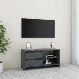 Comodă TV, gri, 80x31x39 cm, lemn masiv de pin, vidaXL