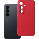 Husa MagSafe pentru Samsung Galaxy S26 S942, OEM, Silicone Mag, Rosie