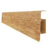 Plinta parchet PVC Vilo Esquero 608, canal cablu, stejar rosu, 2500 x 66.6 x 21.9 mm