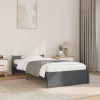 VidaXL Cadru de pat Small Single 2FT6, gri, 75x190 cm, lemn masiv
