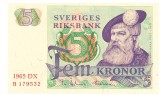 Suedia 5 Kronor 1965 P-51 Seria 179532