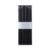 Set 4 lumanari, flippy, pentru suport de masa, fara miros si fum, din parafina, 2.2 x 25 cm, negru