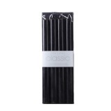 Set 4 lumanari, flippy, pentru suport de masa, fara miros si fum, din parafina, 2.2 x 25 cm, negru