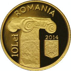 BNR - ISTORIA AURULUI - Monede bătute la Histria AUR 10 lei 2014 1,2 grame 500ex