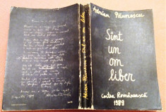 Sunt un om liber. Editura Cartea Romaneasca, 1989 - Adrian Paunescu foto