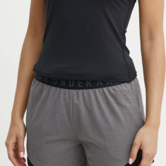 Under Armour pantaloni scurți de antrenament Play Up 3.0 culoarea gri, cu imprimeu, medium waist