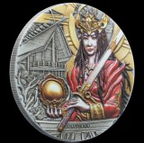 Cook Islands 1 Dollar 2019 UNC Amaterasu Japonia, Moneda Colorata