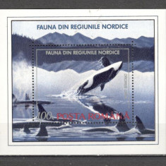 Romania.1992 Fauna din regiunile nordice-Bl. DR.582