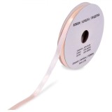 Panglică Satinată, Model Ribbon, Dimensiune 10m x 0.6cm, Material Nailon, Culoare Bej, Oem