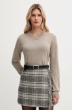 United Colors of Benetton pulover din amestec de l&acirc;nă culoarea bej, light, 102HD4032