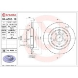 Set disc frana Volvo S80 2 (124) 03.06-12.16, V70 3 (135) 04.07-04.16, Xc70 2 (136) 04.07-12.16, Spate, 302X12mm, plin, BREMBO