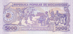 MOZAMBIC 5.000 meticais 1989 UNC, clasor A1 foto