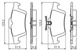BOSCH 0 986 494 528 set placute frana,frana disc
