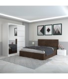 Dormitor Filip Maro Cu Pat Tapitat Stofa 140x200cm