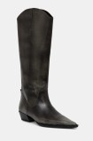 Vagabond Shoemakers cizme de piele CASSIE femei, culoarea negru, cu toc plat, 5750-218-17