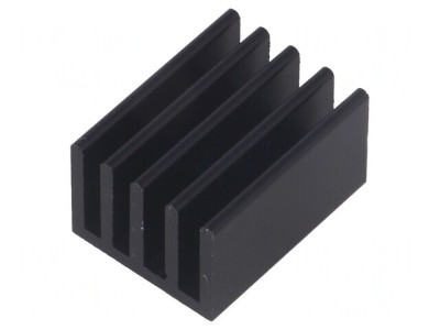 Radiator Extrudat cu Aripioare Negru 25x19x14mm foto