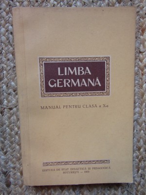 Limba germana : manual pentru clasa a X-a 1957, Clasa 10 foto